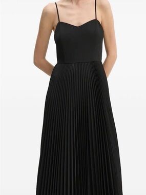 Theory Pleated Midi Dress Black 6
